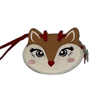 Betsy Johnson Brown and White Kids Animal Pouch